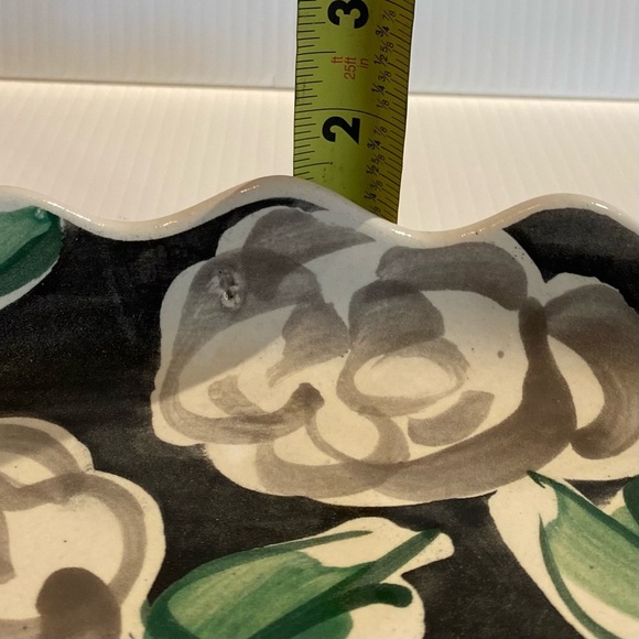 Vintage Fioriware Scalloped Edge Oval Tray Dish Hand Painted 17x8.5 - Picture 6 of 10